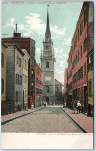 1905 UDB Boston MA Christ Church (Old North) Downtown Nice Unposted PC Mass A204