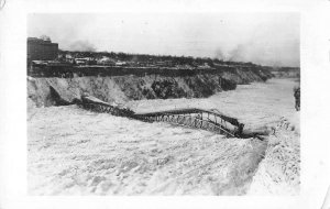 Niagara Falls New York Bridge Collapse Disaster Real Photo Postcard AA46224