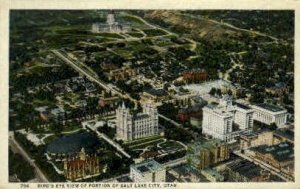 Birds Eye View of Salt Lake City - Utah UT  