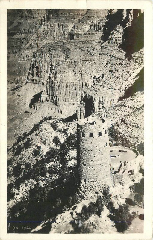 Postcard RPPC Arizona Grand Canyon Desert Watchtower 23-7117
