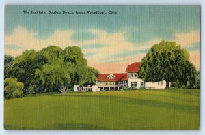 c1940 Vermilion Ohio OH Vintage Postcard Institute Beulah Beach View Building