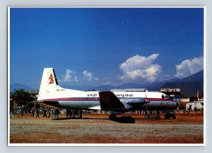 Aviation Airplane Postcard Royal Nepal Airlines Hawker Siddeley 748 J13