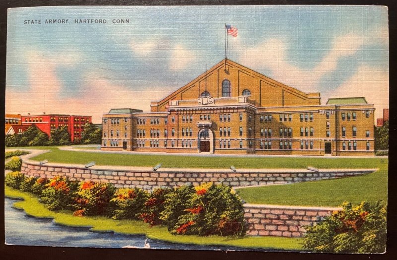 Vintage Postcard 1942 State Armory, Hartford, Connecticut (CT)