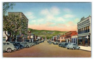 RATON, New Mexico NM  ~ SECOND STREET Scene Colfax County 1940s Linen Postcard