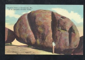 GRANITEVILLE MISSOURI ARCADIA VALLEY ELEPHANT ROCK VINTAGE POSTCARD MO.