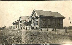 Crete NE Railroad Station Train Depot Real Photo Postcard