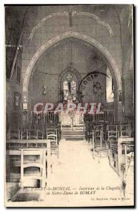 Paray Monial Old Postcard Interior of the Chapel of Norte Dame de Romay