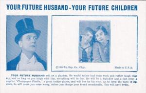 Humour Vintage Arcade Card Your Future Husband Will Be A Playboy