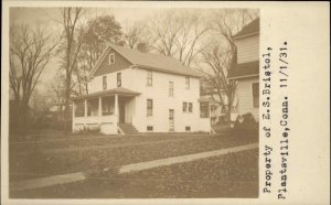 Plantsville Southington CT Home of ES Bristol c1931 Real Photo Postcard