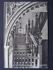 Surrey GUILDFORD St Abbot's Hospital STAIRCASE Old Postcard by Frith 61970