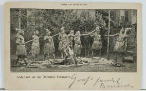West Africa DAHOMEY KARAWANE Tribal Traditional NATIVES c1901 Postcard L2 