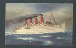 Post Card RMS Mauritania Cunard Lines Launched 1906
