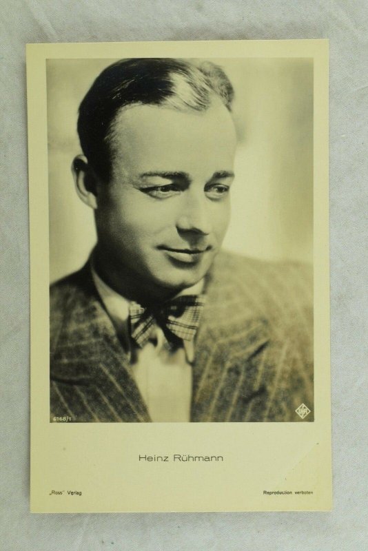 1930's RPPC Heinz Ruhmann Movie Star Ross Verlag Dutch Real Photo Postcard P107