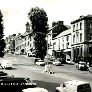 1960s Bridge Street Banbridge Ireland UK Valentine's Real Photo Postcard RPPC A1