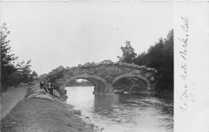 H10/ San Francisco California Postcard RPPC 1909 Stone Bridge Golden Gate Park