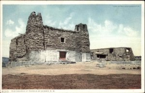 Acoma New Mexico NM Pueblo Church Indigenous Culture c1910 Detroit Pub Postcard