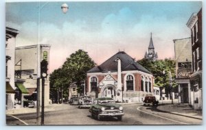 DOYLESTOWN, PA Pennsylvania ~ Handcolored STREET SCENE Coke c1950s Postcard