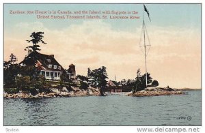 Zavikon (The House Is in Canada & The Island With Flagpole In The United Stat...