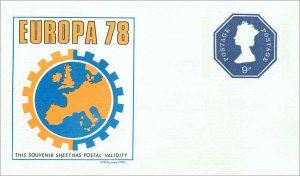 Entier Postal Stationery Machin 9p Europa 78