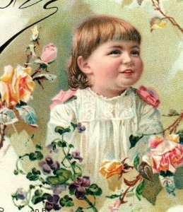 1891 E.W Hoyt & Co Rubifoam For The Teeth Adorable Happy Child P176