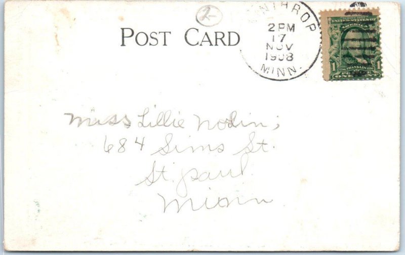 WINTHROP, Minnesota  MN   SWEDISH EVANGELICAL LUTHERAN CHURCH  1908  Postcard