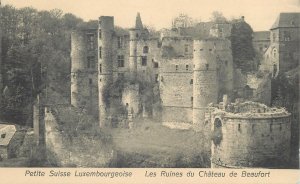 Postcard Belgium Petit Suisse Luxembourgeoise les ruines du chateau de Beaufort