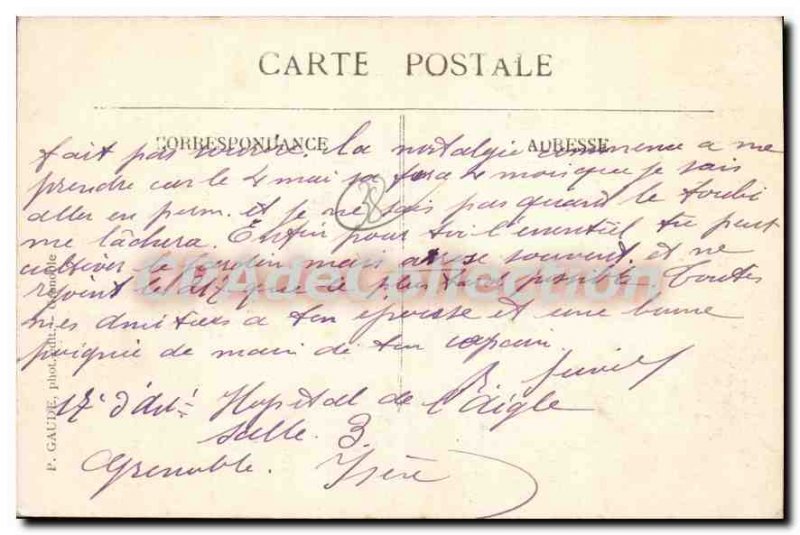 Grenoble Old Postcard Perspective On The Town Vue Prize Du Jardin Des Dauphins
