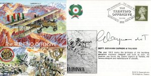 Dott Giovanni Caprioni Di Taliedo WW1 Bomber Plane Designer Hand Signed FDC