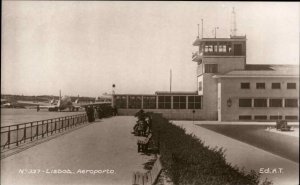 Lisboa Lisbon Portugal Aeroporto Airport Real Photo Postcard