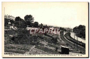 Postcard Old Saint Cloud Coteaux Line Railway Avenue Suresnes