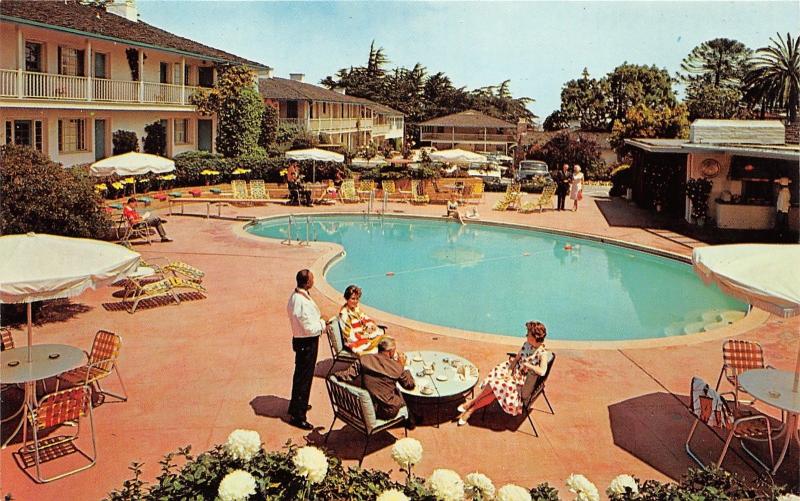 Monterey California~Casa Munras Garden Hotel~Info Bk~People by Swimming Pool~50s