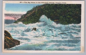 Big Wave, Whirlpool Rapids, Niagara Falls, Vintage Pre-Linen Postcard