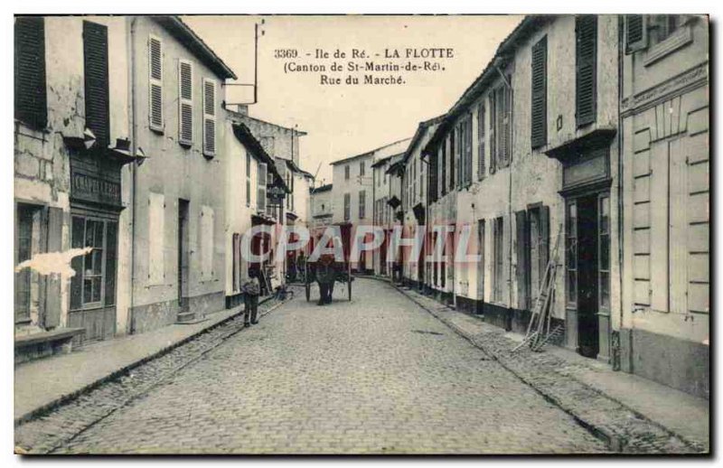 Ile de Re Old Postcard Fleet (canton of St Martin de Re) walking Street