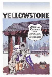 Yellowstone National Park Union Pacific Railroad Entrance Wyoming 4 by 6
