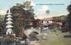 Moanalua Tea Gardens Park Honolulu Hawaii 1910c postcard