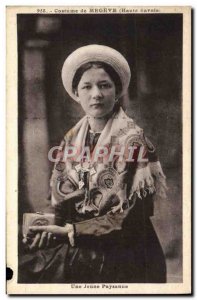 Old Postcard A Young Peasant Megeve Folklore