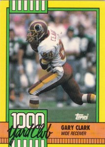 1990 Topps Football Card Gary Clark Washington Redskins sk21463