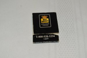 Best Western Worldwide Lodging Black 20 Strike Matchbook