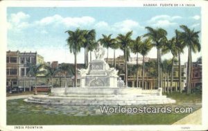 Fuente de la India, India Fountain Habana Cuba, Republica de Cuba Unused 