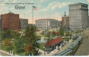 Cleveland, Ohio - The Public Square looking Northeast - pm 1915 - DB