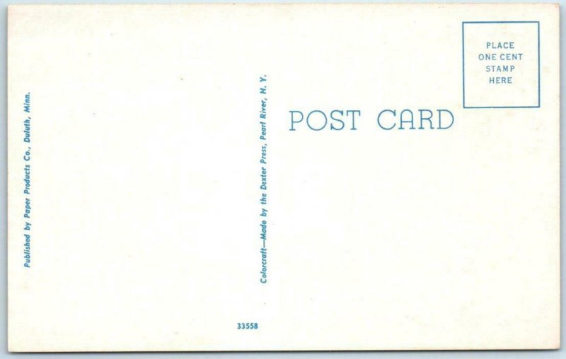 IRONWOOD, Michigan MI   MEMORIAL BUILDING ca 1950s  Postcard