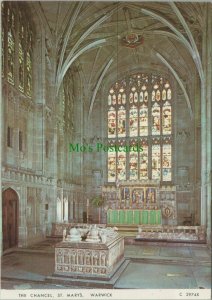 Warwickshire Postcard - The Chancel, St Mary's, Warwick    RR11272