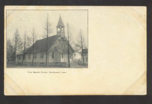 NORTHWOOD IOWA FIRST BAPTIST CHURCH VINTAGE POSTCARD 1905