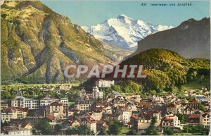 Old Postcard Interlaken und Jungfrau