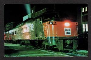 CT Amtrak Bay State Railroad Train No 144 MERIDEN Connecticut Conn Postcard RR