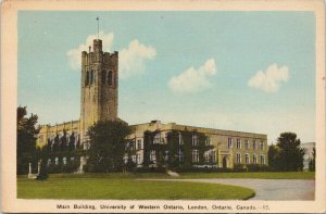 Main Building University of Western London Ontario ON Unused PECO Postcard G49
