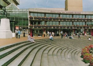 Birmingham Library On Summer Day 1990s Postcard