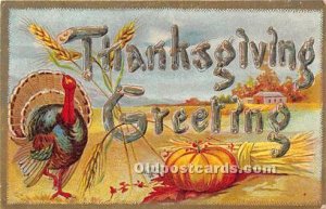 Thanksgiving Greetings Writing on back 