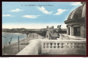 dc1017 - SPAIN La Coruna 1920s Paseo de la Marina by Hermanos