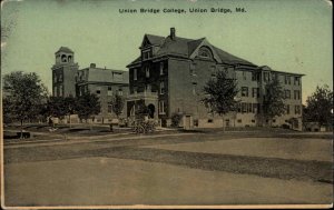 Union Bridge Maryland MD Union Bridge College c1910 Vintage Postcard